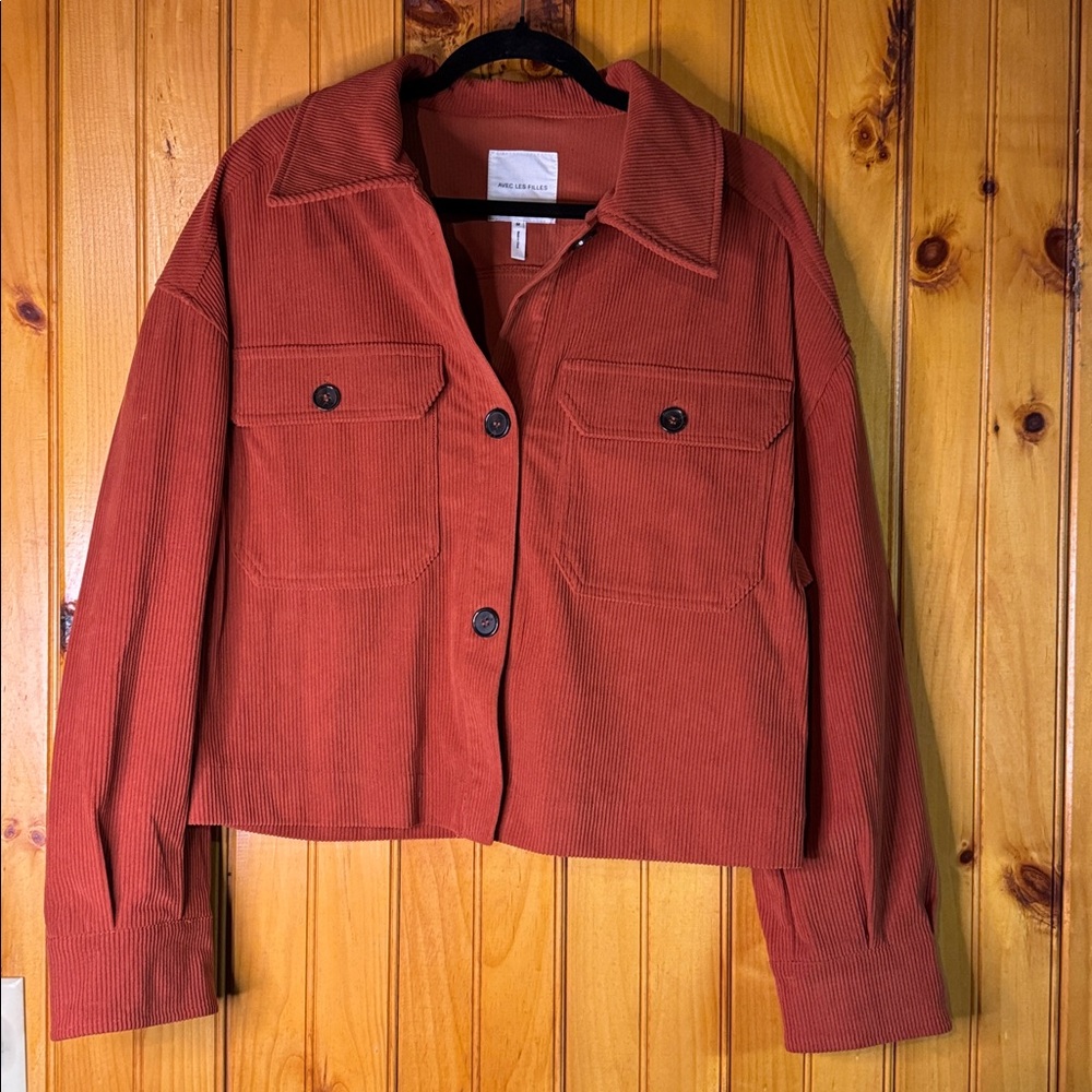 Avec Les Filles from Nordstroms Rust Corduroy Shacket - Picture 1 of 6